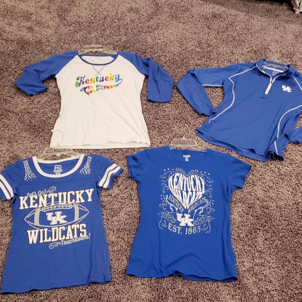 Lot of 4 womens Kentucky Wildcats tops